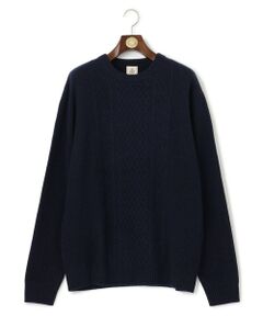 KING SIZE】【Cash Lamb's Wool】ケーブルクルーネック ニット