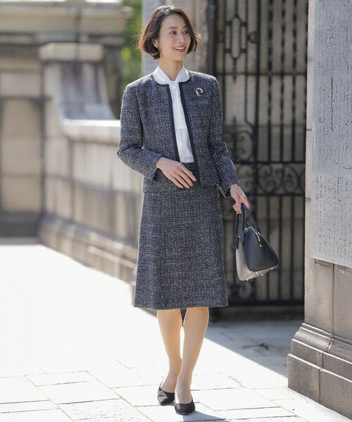 J.PRESS / ジェイプレス ノーカラージャケット | 【セットアップ対応】ファンシーツイード ノーカラー ジャケット | 詳細14