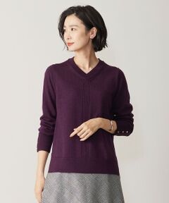 CLEAR LIGHT WOOL Vネック ニット