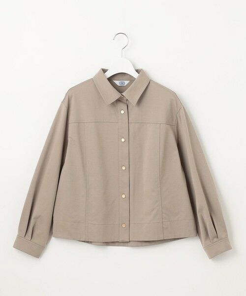 030【洗える】ツイルジャージー シャツ ジャケット
