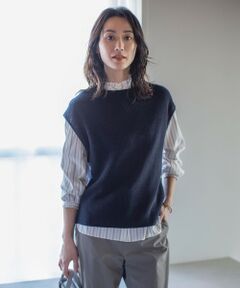 【洗える】LINEN COTTON ニット ベスト