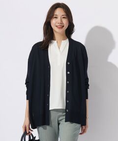 【WEB限定カラーあり・洗える】SILKY RAYON STRETCH カーディガン