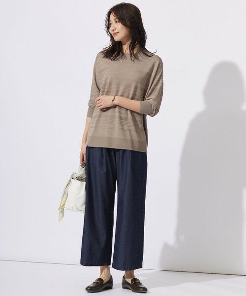 J.PRESS / ジェイプレス ニット・セーター | 【WEB限定カラーあり・洗える】SILKY RAYON STRETCH ボーダー ニット | 詳細4