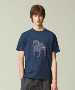【UNISEX】ファブリックワッペン バックブルTシャツ