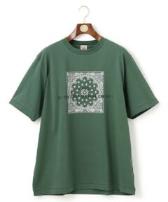 【KING SIZE】ペイズリーバンダナプリントTシャツ