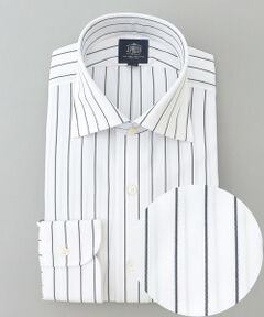 【WEB・一部店舗限定】【PREMIUM PLEATS / 形態安定】スーピマコットンホールドストライプ シャツ / ワイドカラー