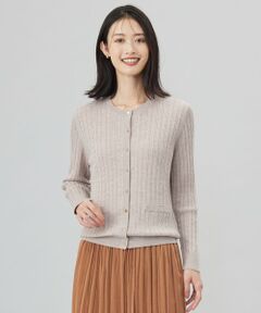 【洗える】KNIT BASIC クルーネック カーディガン