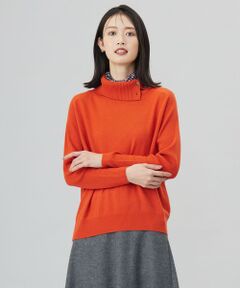 【洗える】SOFT TOUCH WOOL リブ切り替え ニット