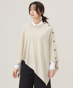 【洗える】SOFT TOUCH WOOL ニット ポンチョ