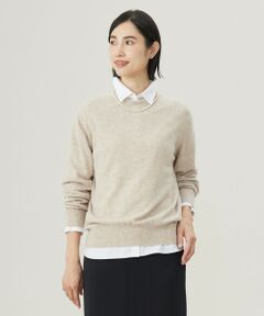 【洗える】CASHMERE BLEND スタンドカラー ニット