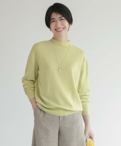 【洗える】CASHMERE BLEND スタンドカラー ニット