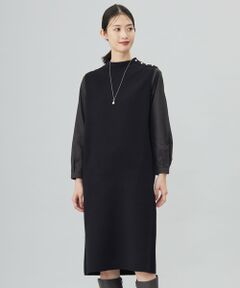 【洗える】CLOTH COMBI KNIT ワンピース