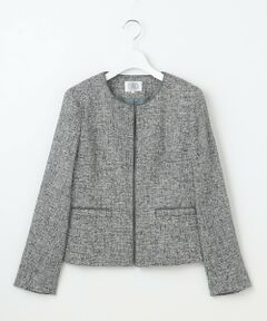 【セットアップ対応】Light Tweed ノーカラー ジャケット