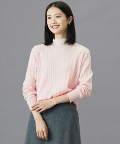 【洗える】WOOL BLEND AIR クルーネック ニット