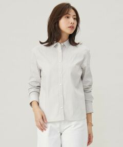 J.PRESS / ジェイプレス シャツ・ブラウス | 【洗える】BEZコットンナイロン ストライプ シャツカラー ブラウス