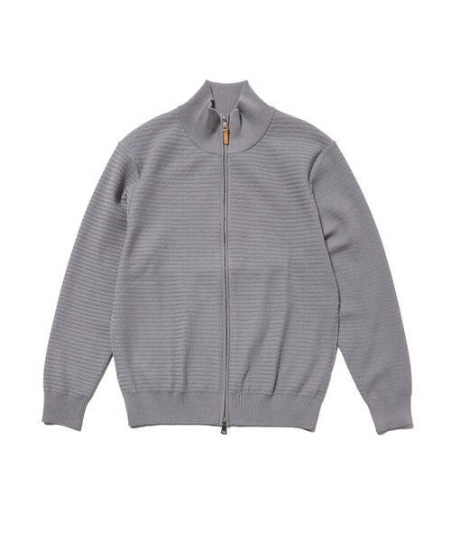 J.PRESS/ジェイプレス ハイツイストヘリンボン フルジップカーディガン ライトグレー系 XL J.PRESS/ジェイプレス ハイツイストヘリンボン フルジップカーディガン ライトグレー系 XL