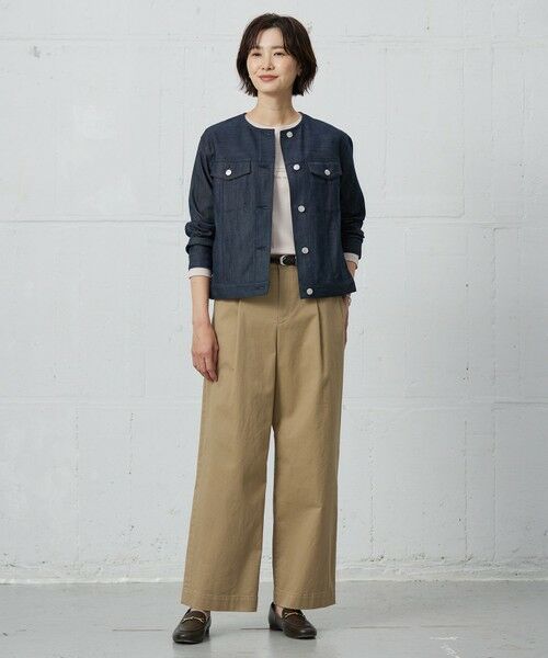 セール】 【洗える】20チノストレッチ ワイドパンツ （その他