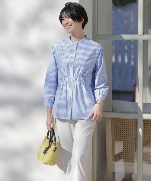 J.PRESS / ジェイプレス シャツ・ブラウス | 【洗える・接触冷感・UVケア】エステネージュストライプ シャーリング  ブラウス | 詳細10