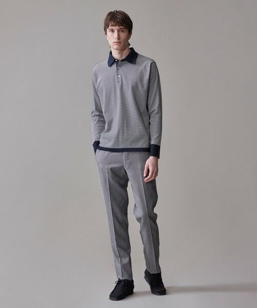 082 新品 ジェイプレス Jプレス フレックスジャージ 長袖 ポロシャツ L きちんと感 × ニットのような柔らかな着心地】フレックス