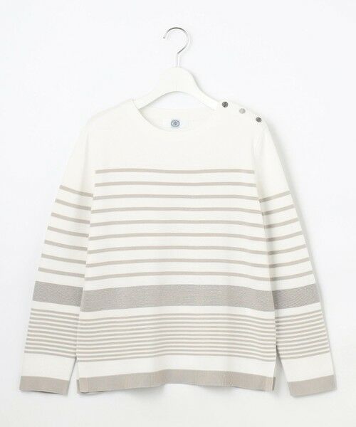 J.PRESS / ジェイプレス ニット・セーター | 【洗える】Cotton Acetate パネルボーダー プルオーバー ニット | 詳細5