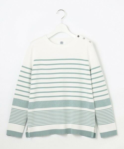 J.PRESS / ジェイプレス ニット・セーター | 【洗える】Cotton Acetate パネルボーダー プルオーバー ニット | 詳細8