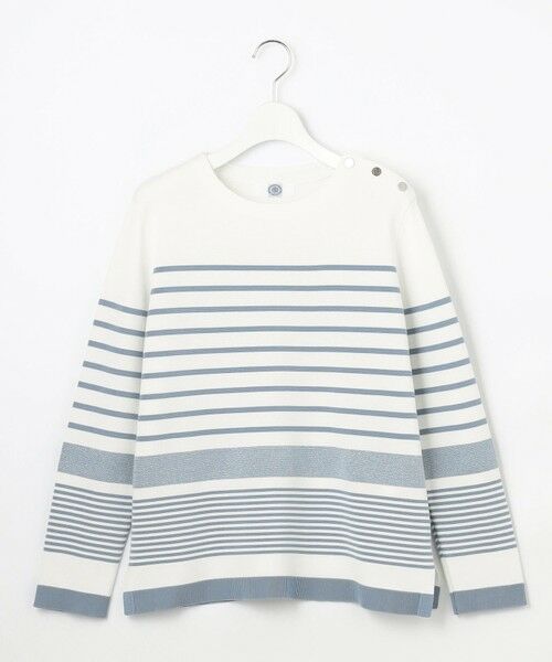 J.PRESS / ジェイプレス ニット・セーター | 【洗える】Cotton Acetate パネルボーダー プルオーバー ニット | 詳細13