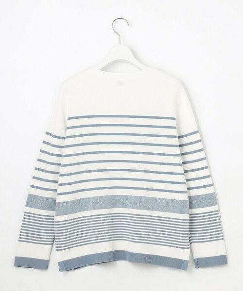 J.PRESS / ジェイプレス ニット・セーター | 【洗える】Cotton Acetate パネルボーダー プルオーバー ニット | 詳細14