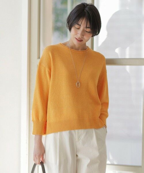 J.PRESS/ジェイプレス 【洗える】DRY COMFORT ニット オレンジ系 F J.PRESS/ジェイプレス 【洗える】DRY COMFORT ニット オレンジ系 F