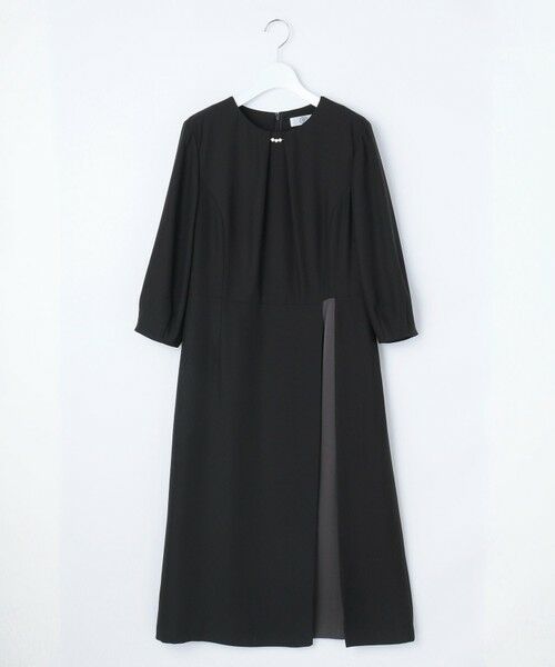 J.PRESS / ジェイプレス ロング・マキシ丈ワンピース | 【洗える】ストレッチバックサテンジョーゼット Aライン ワンピース | 詳細2