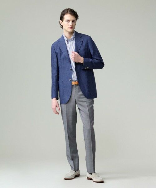 J.PRESS / ジェイプレス スラックス・ドレスパンツ | 【Peppin Merino Comfort】【ウォッシャブル可 / 折り目加工】バーズアイ スラックス / ノータック | 詳細1