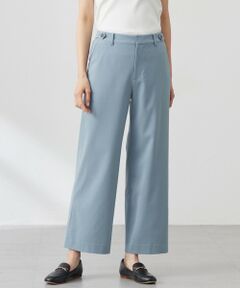 ジェイプレス　ノーカラー　パンツ テーパードパンツ　大きいサイズ　XL 手洗可 WEB限定・洗える】シャンブレーサテン テーパード パンツ