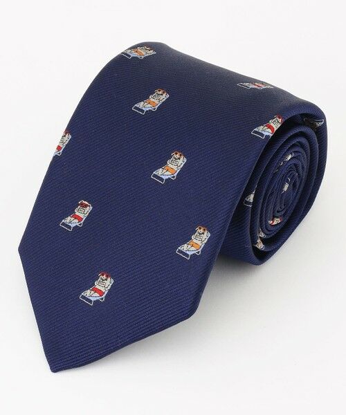 J.PRESS/ジェイプレス 【JOKE TIE COLLECTION】ハンサムダンビーチベッド ネクタイ ネイビー系7 F J.PRESS/ジェイプレス 【JOKE TIE COLLECTION】ハンサムダンビーチベッド ネクタイ ネイビー系7 F