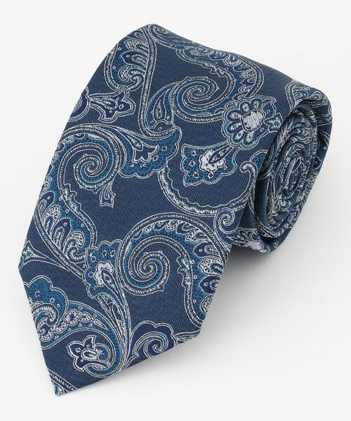 J.PRESS/ジェイプレス 【LUXURY SILK】ペイズリー ネクタイ ネイビー系7 F J.PRESS/ジェイプレス 【LUXURY SILK】ペイズリー ネクタイ ネイビー系7 F