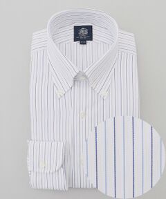 J.PRESS / ジェイプレス シャツ・ブラウス | 【PREMIUM PLEATS / 形態安定】スーピマコットンパナマストライプ ドレスシャツ / B.D.