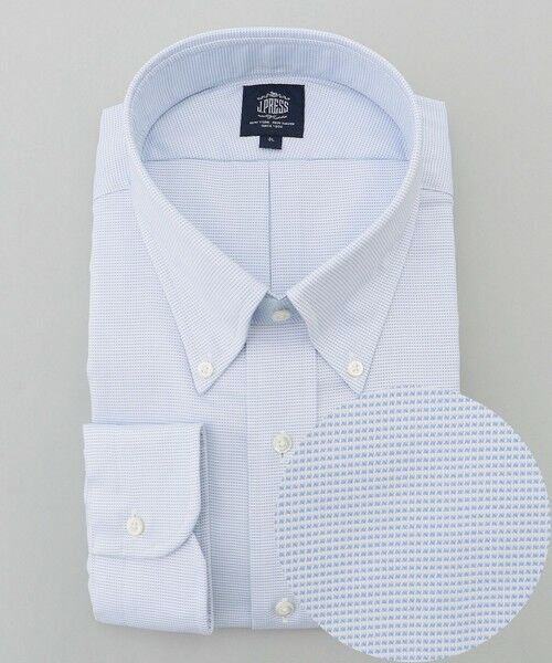 J.PRESS/ジェイプレス 【KING SIZE】【PREMIUM PLEATS / 形態安定】ピンヘッド ドレスシャツ / B.D. サックスブルー系 4L J.PRESS/ジェイプレス 【KING SIZE】【PREMIUM PLEATS / 形態安定】ピンヘッド ドレスシャツ / B.D. サックスブルー系 4L