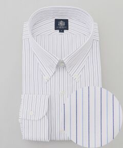 J.PRESS / ジェイプレス シャツ・ブラウス | 【KING SIZE】【PREMIUM PLEATS / 形態安定】スーピマコットンパナマストライプ ドレスシャツ / B.D.
