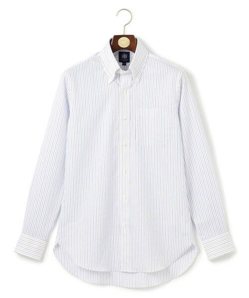 J.PRESS / ジェイプレス シャツ・ブラウス | 【KING SIZE】【PREMIUM PLEATS / 形態安定】スーピマコットンパナマストライプ ドレスシャツ / B.D. | 詳細1