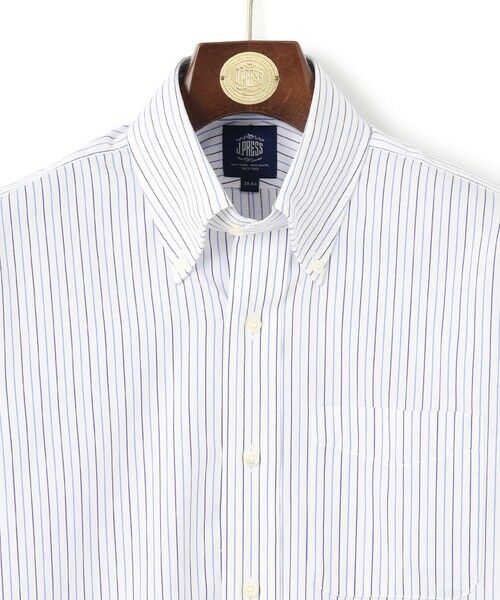 J.PRESS / ジェイプレス シャツ・ブラウス | 【KING SIZE】【PREMIUM PLEATS / 形態安定】スーピマコットンパナマストライプ ドレスシャツ / B.D. | 詳細3