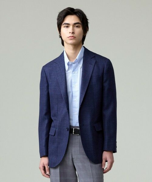 J.PRESS/ジェイプレス 【WEB・一部店舗限定】フレーキーシルクリネン ジャケット ネイビー系 M J.PRESS/ジェイプレス 【WEB・一部店舗限定】フレーキーシルクリネン ジャケット ネイビー系 M