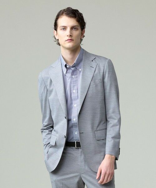 J.PRESS/ジェイプレス 新素材セットアップ【J.PRESS-POOL WOOL】【ストレッチ / ウォッシャブル可 / 吸水速乾/ 接触冷感】ジャージーセットアップ ジャケット ライトグレー系 XL J.PRESS/ジェイプレス 新素材セットアップ【J.PRESS-POOL WOOL】【ストレッチ / ウォッシャブル可 / 吸水速乾/ 接触冷感】ジャージーセットアップ ジャケット ライトグレー系 XL