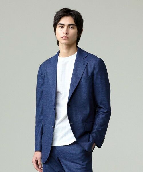 J.PRESS/ジェイプレス 新素材セットアップ【J.PRESS-POOL WOOL】【ストレッチ / ウォッシャブル可 / 吸水速乾/ 接触冷感】ジャージーセットアップ ジャケット ネイビー系 L J.PRESS/ジェイプレス 新素材セットアップ【J.PRESS-POOL WOOL】【ストレッチ / ウォッシャブル可 / 吸水速乾/ 接触冷感】ジャージーセットアップ ジャケット ネイビー系 L