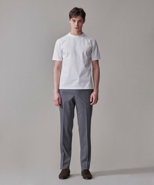 J.PRESS / ジェイプレス カットソー | シルクのような光沢感の上品Tシャツ【UVカット / 接触冷感 / 吸水速乾】【J.PRESS PREMIUM JERSEY】ポンチクルーネック Tシャツ | 詳細1