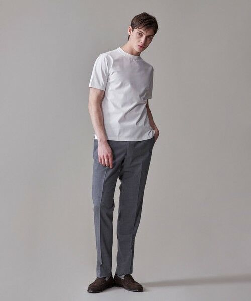 J.PRESS / ジェイプレス カットソー | シルクのような光沢感の上品Tシャツ【UVカット / 接触冷感 / 吸水速乾】【J.PRESS PREMIUM JERSEY】ポンチクルーネック Tシャツ | 詳細2