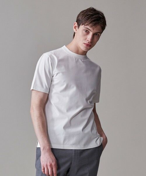 J.PRESS/ジェイプレス シルクのような光沢感の上品Tシャツ【UVカット / 接触冷感 / 吸水速乾】【J.PRESS PREMIUM JERSEY】ポンチクルーネック Tシャツ ホワイト系 L J.PRESS/ジェイプレス シルクのような光沢感の上品Tシャツ【UVカット / 接触冷感 / 吸水速乾】【J.PRESS PREMIUM JERSEY】ポンチクルーネック Tシャツ ホワイト系 L