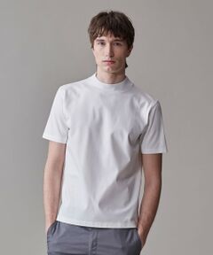 J.PRESS / ジェイプレス カットソー | シルクのような光沢感の上品Tシャツ【UVカット / 接触冷感 / 吸水速乾】【J.PRESS PREMIUM JERSEY】ポンチモックネック Tシャツ