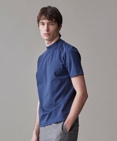 J.PRESS / ジェイプレス カットソー | シルクのような光沢感の上品Tシャツ【UVカット / 接触冷感 / 吸水速乾】【J.PRESS PREMIUM JERSEY】ポンチモックネック Tシャツ