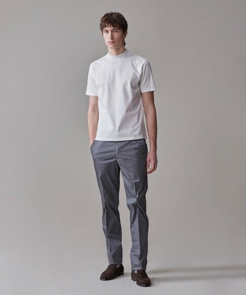 J.PRESS / ジェイプレス カットソー | シルクのような光沢感の上品Tシャツ【UVカット / 接触冷感 / 吸水速乾】【J.PRESS PREMIUM JERSEY】ポンチモックネック Tシャツ | 詳細1