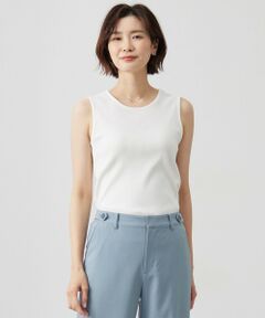 J.PRESS / ジェイプレス タンクトップ | 【洗える】リブ ノースリーブ カットソー