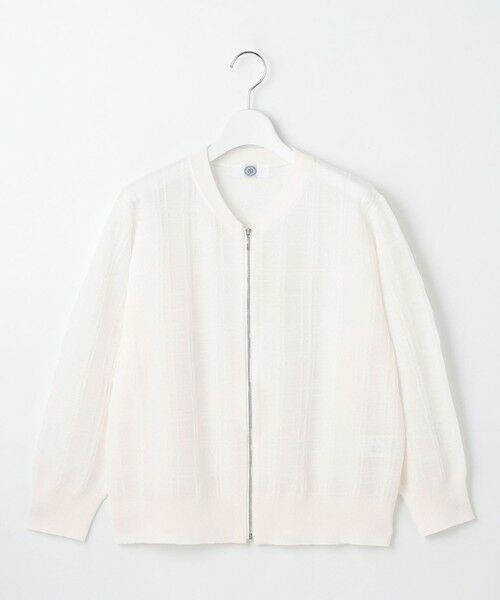 J.PRESS / ジェイプレス カーディガン・ボレロ | 【洗える】SHEER JACQUARD ニット ブルゾン | 詳細2