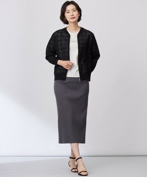 J.PRESS / ジェイプレス カーディガン・ボレロ | 【洗える】SHEER JACQUARD ニット ブルゾン | 詳細5